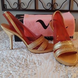 Gold Nina Shoes